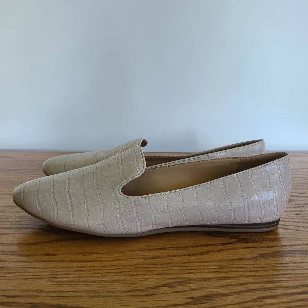 Nine West Women's Haydyn3 Flat Slip-On Shoe Light Natural Neutral Size 8.5M